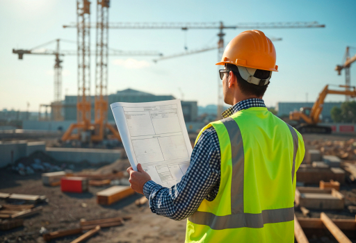 Site engineer overseeing works