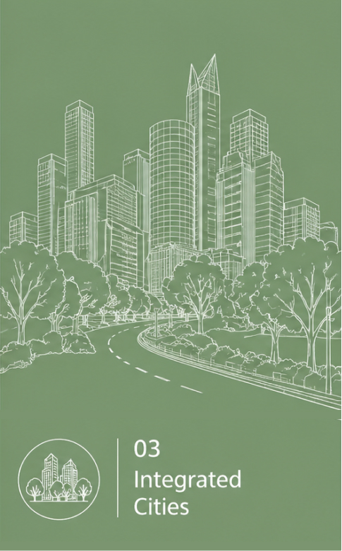 Integrated Cities - blueprint illustration